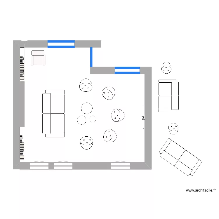 s&eacute;jour (&eacute;tat final). Plan de 