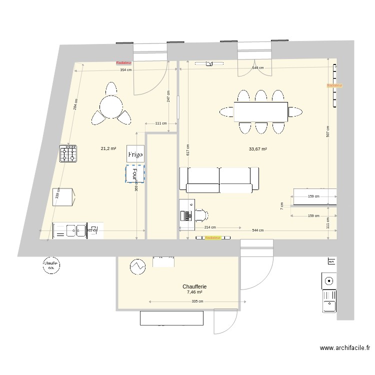 rez de chaussee sabotiere. Plan de 0 pièce et 0 m2