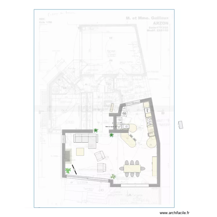 Arzon cuisine salon v13. Plan de 