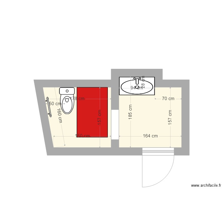 focus toilettes café de l hôtel de la gare. Plan de 0 pièce et 0 m2