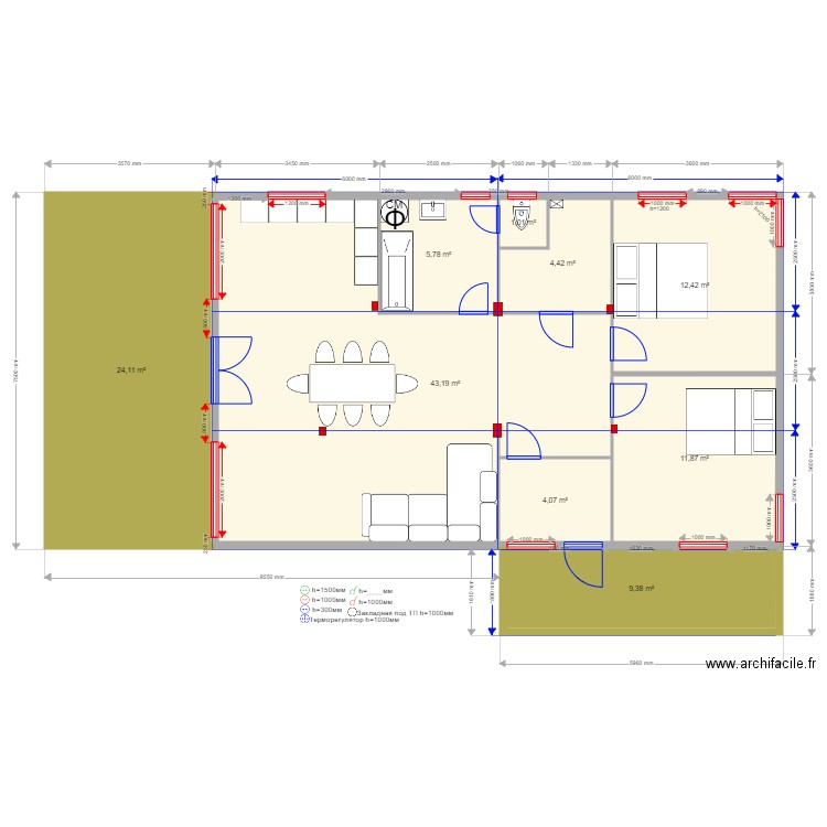 90 . Plan de 0 pièce et 0 m2