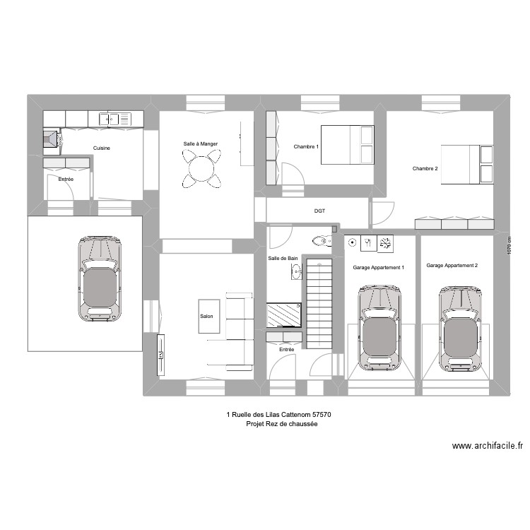 alfred cattenon. Plan de 56 pièces et 1451 m2