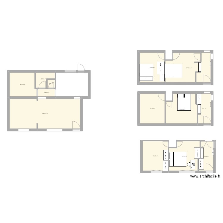 maison rdc nouveau. Plan de 13 pièces et 129 m2