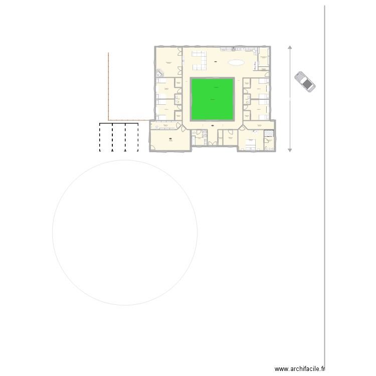 Carré jardin central TEST. Plan de 0 pièce et 0 m2