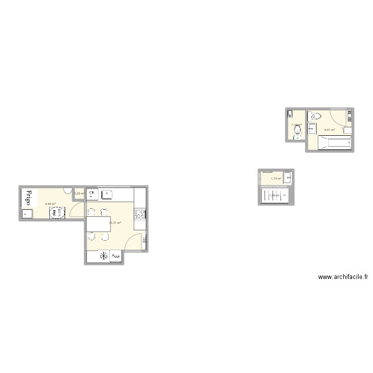 plan cuisine modifie clermont. Plan de 0 pièce et 0 m2