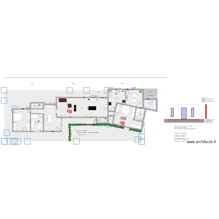 Plan travaux autres pièces. Plan de 0 pièce et 0 m2