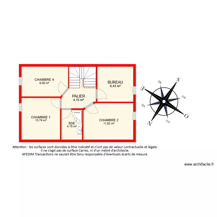 BI 7487  ETAGE PASCAL. Plan de 