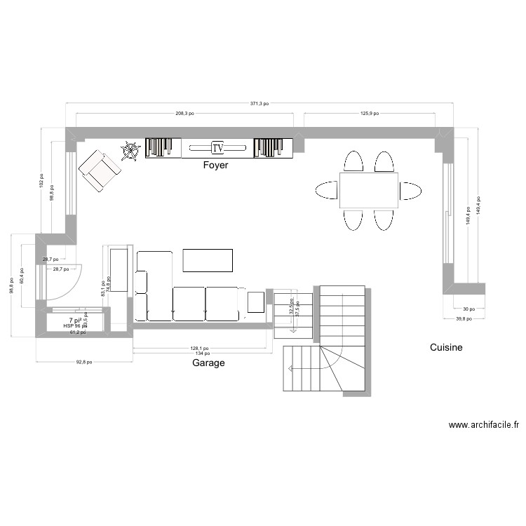 RDC Maison. Plan de 0 pièce et 0 m2