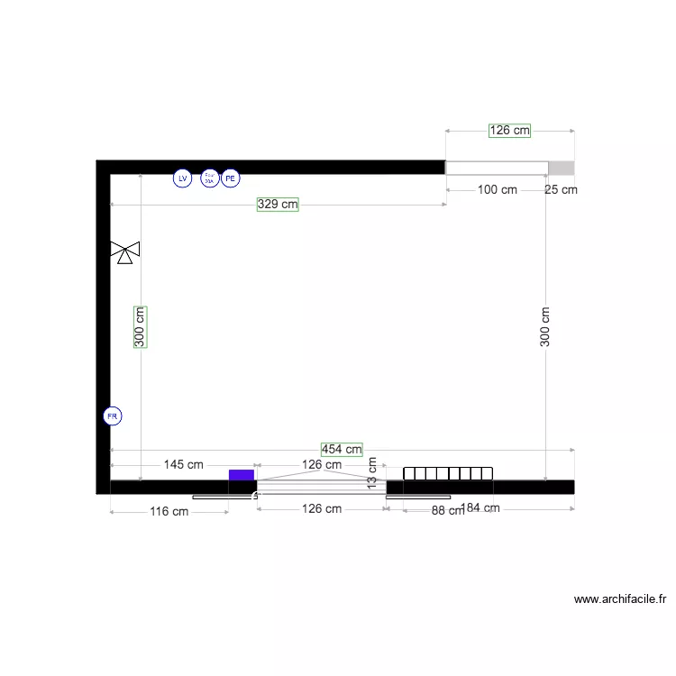 Cuisine Sophie et Bruno. Plan de 