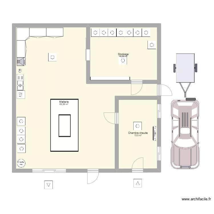 Miellerie. Plan de 