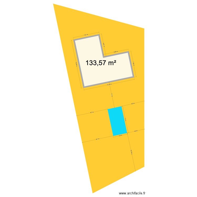 VINCKIER. Plan de 1 pièce et 134 m2