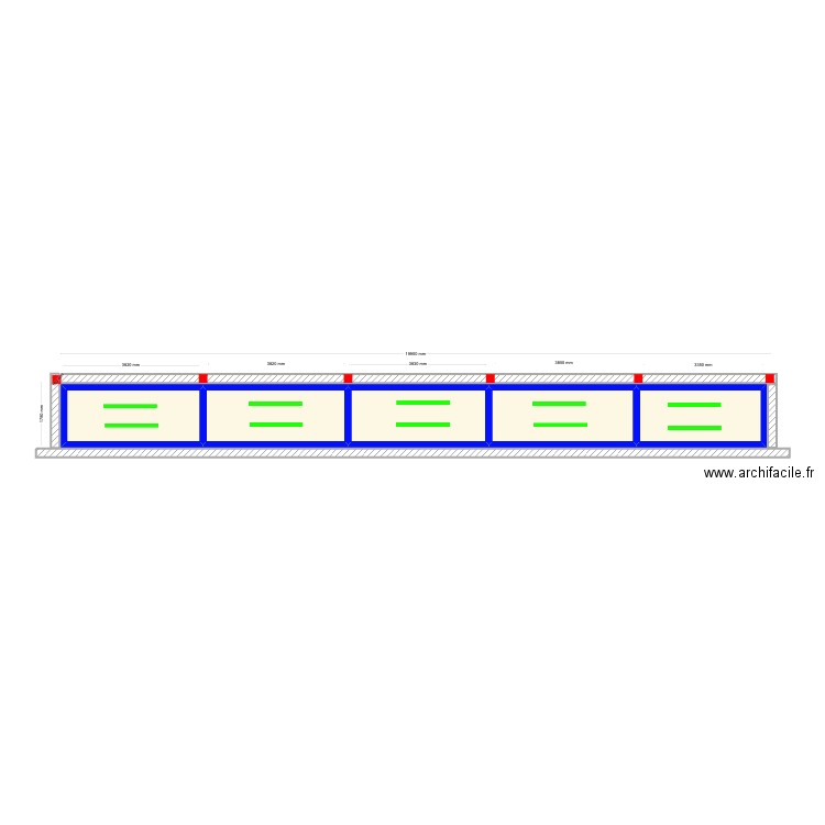 Carlos Gomes 2. Plan de 5 pièces et 28 m2