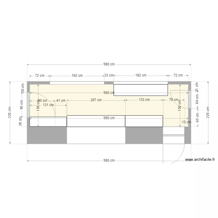ABRIS SLS BALCON meuble. Plan de 