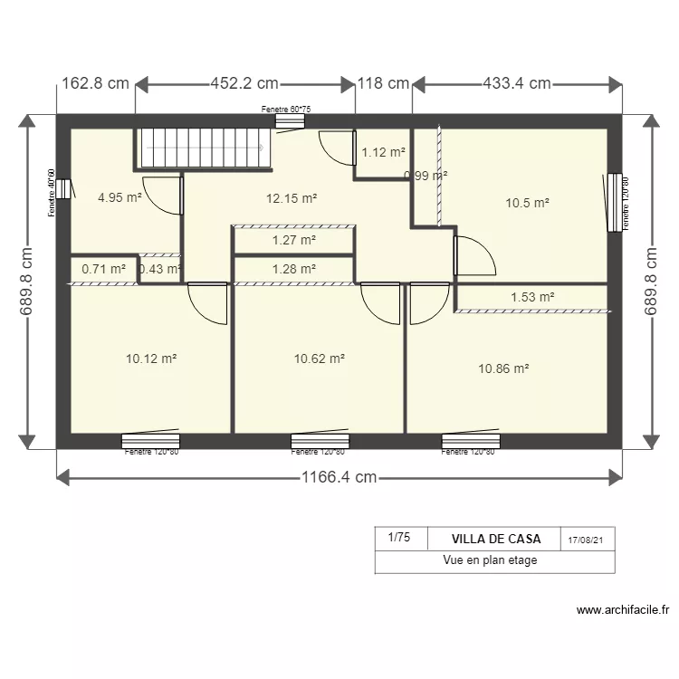vue en plan etage 2021. Plan de 