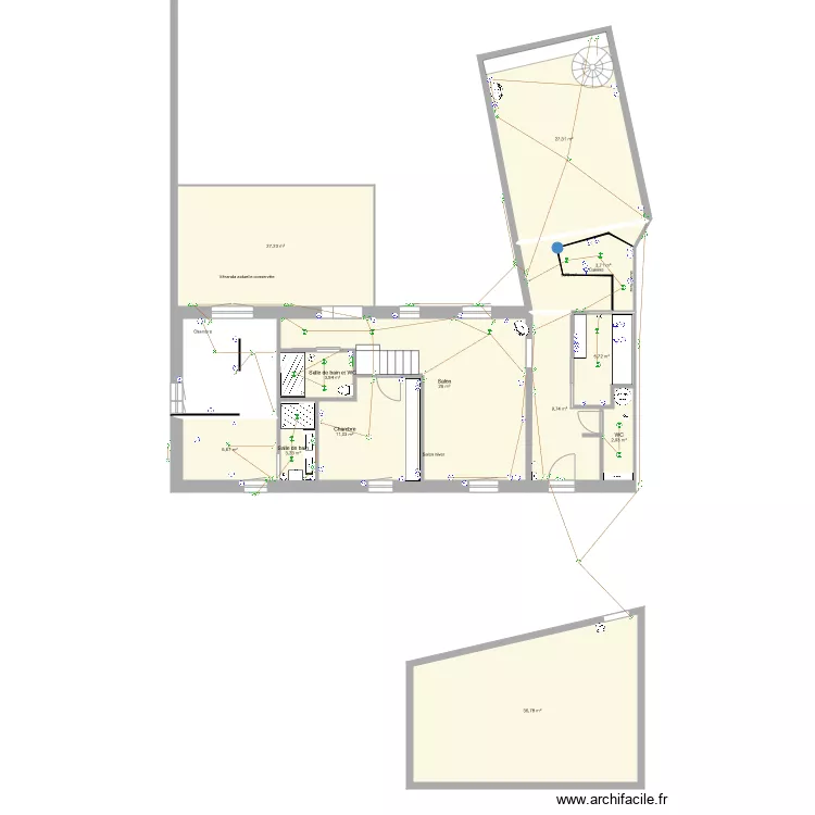 Maison Trezien Plan Jegado 6 Version Kalou bas 2 version &eacute;lectrique. Plan de 