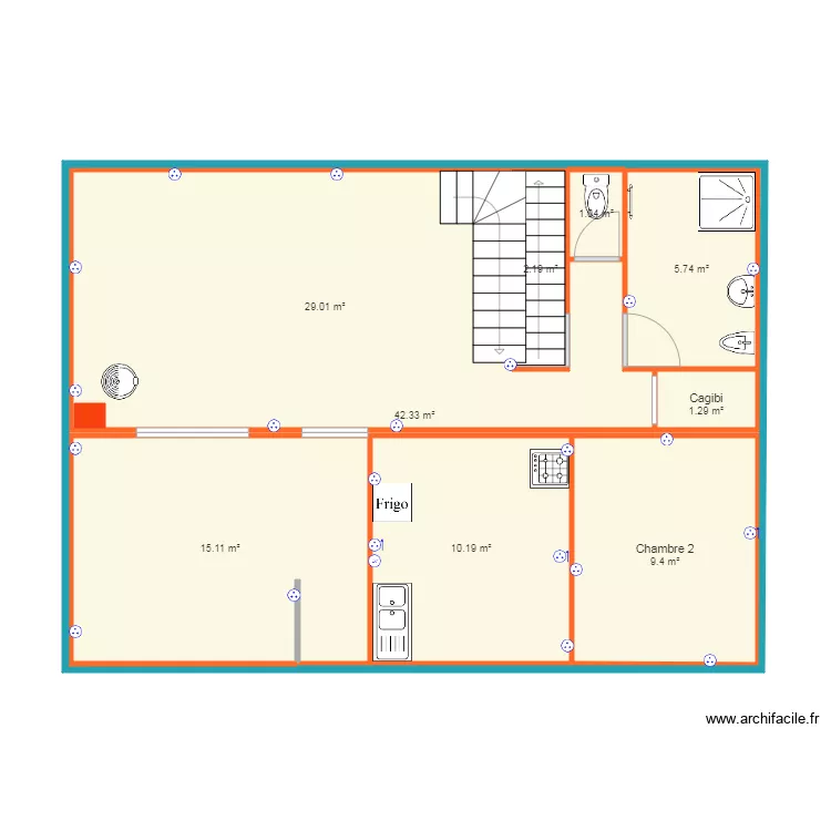 Maison Guichen projet. Plan de Maison Guichen projet. Plan de