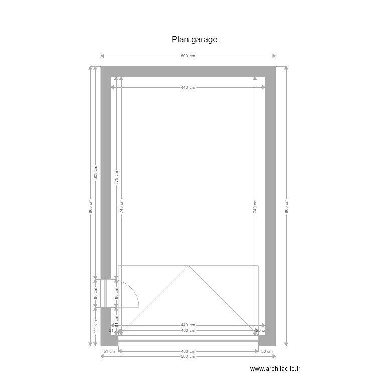 plan garage. Plan de 0 pièce et 0 m2