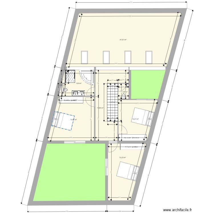 grange opoul aprés travaux int. Plan de 0 pièce et 0 m2