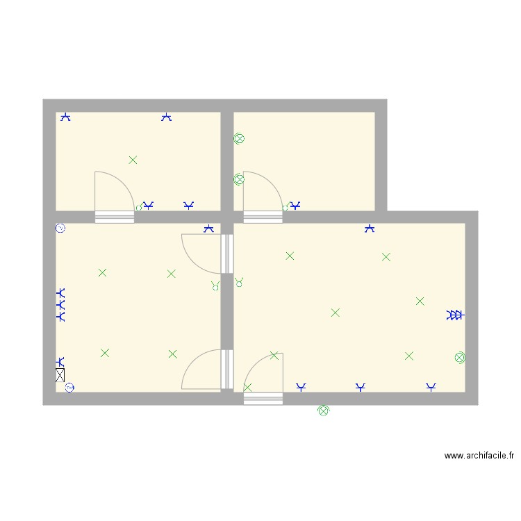 Sombreffe Commerce. Plan de 4 pièces et 40 m2