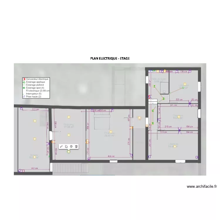 Plan électrique R+1 Brossard. Plan de Plan électrique R+1 Brossard. Plan de