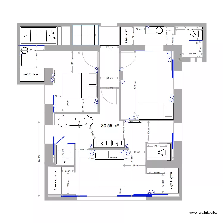 Roc Mer RDC   2 Ch RDC. Plan de 