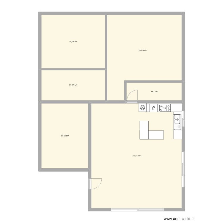 Detail maison 2. Plan de 6 pièces et 138 m2