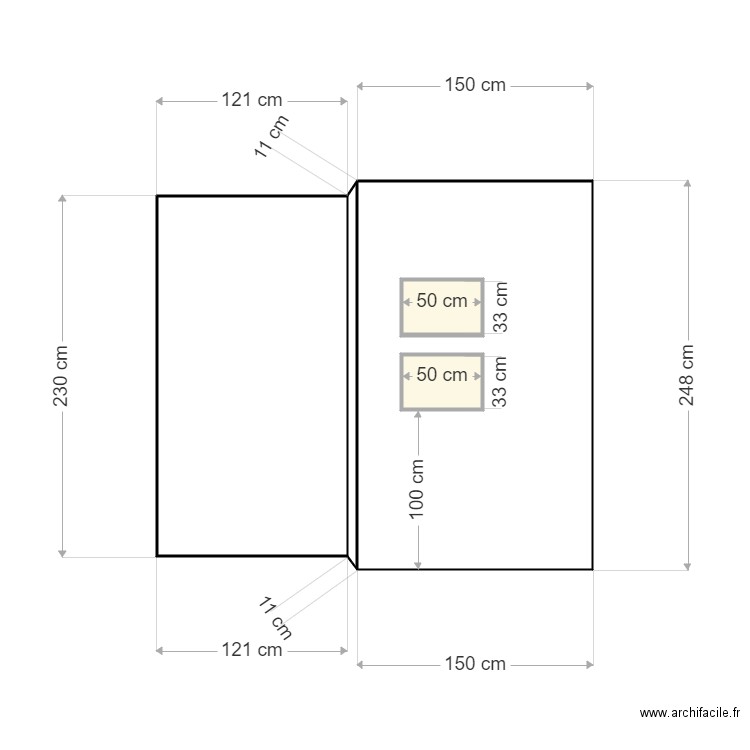 niches douche V1. Plan de 0 pièce et 0 m2