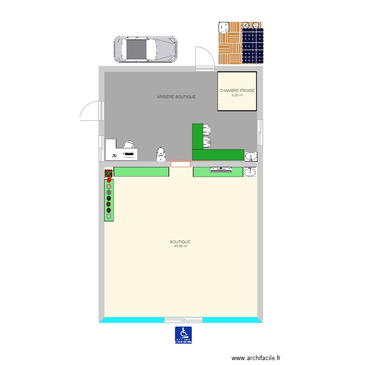 boutique fleurs. Plan de 0 pièce et 0 m2