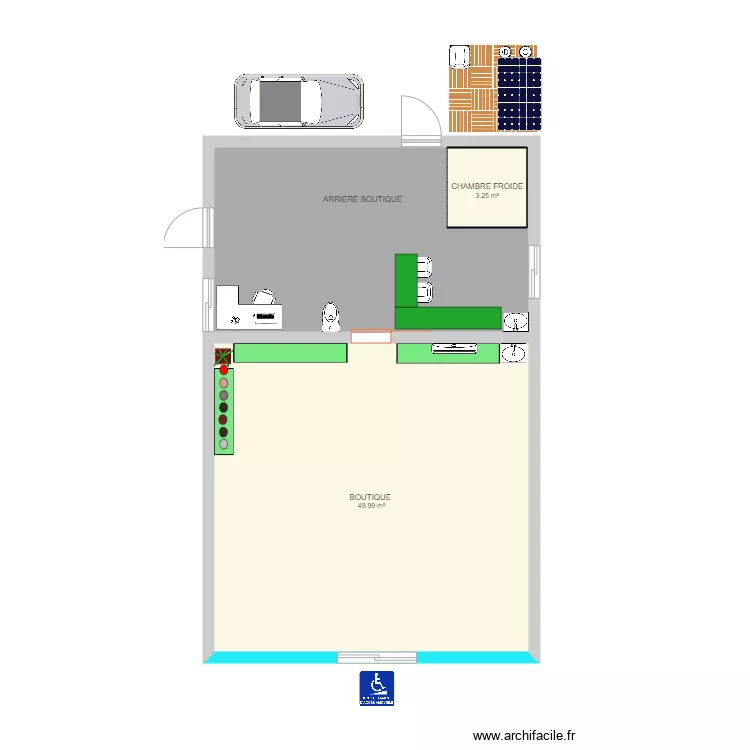 boutique fleurs. Plan de boutique fleurs. Plan de