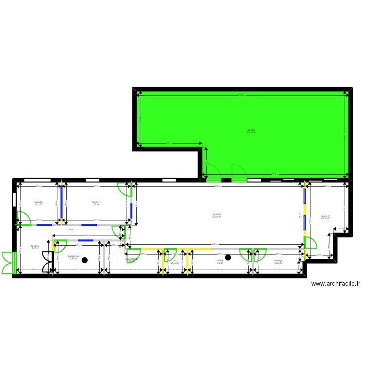 la seyne apres travaux avec jardin / Jordan. Plan de 11 pièces et 218 m2