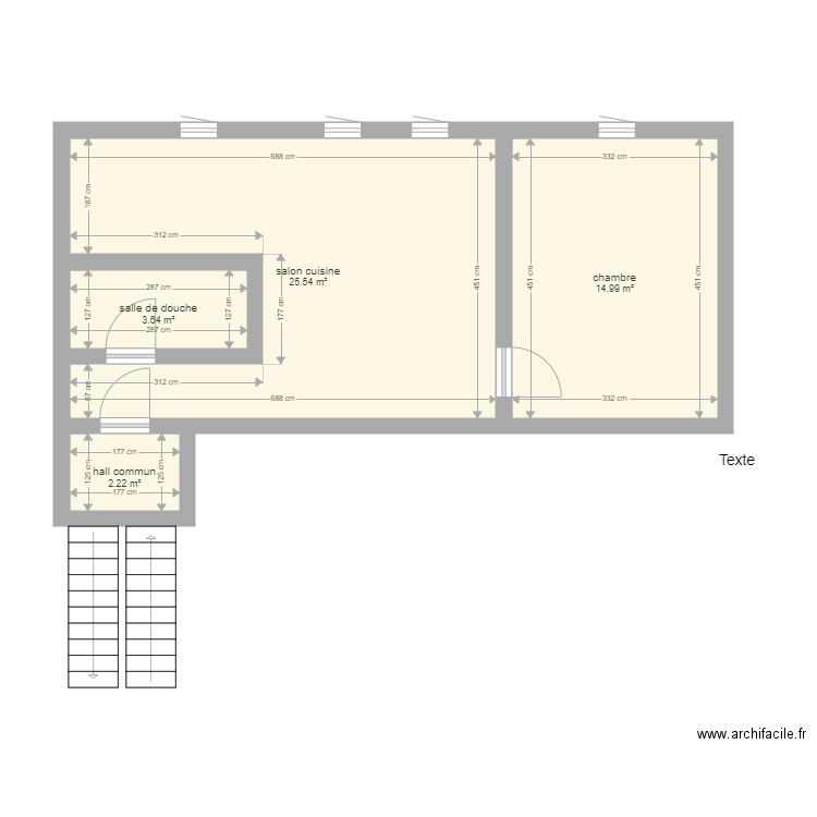 Appart 2 Moustier Place de la Gare 2. Plan de 0 pièce et 0 m2