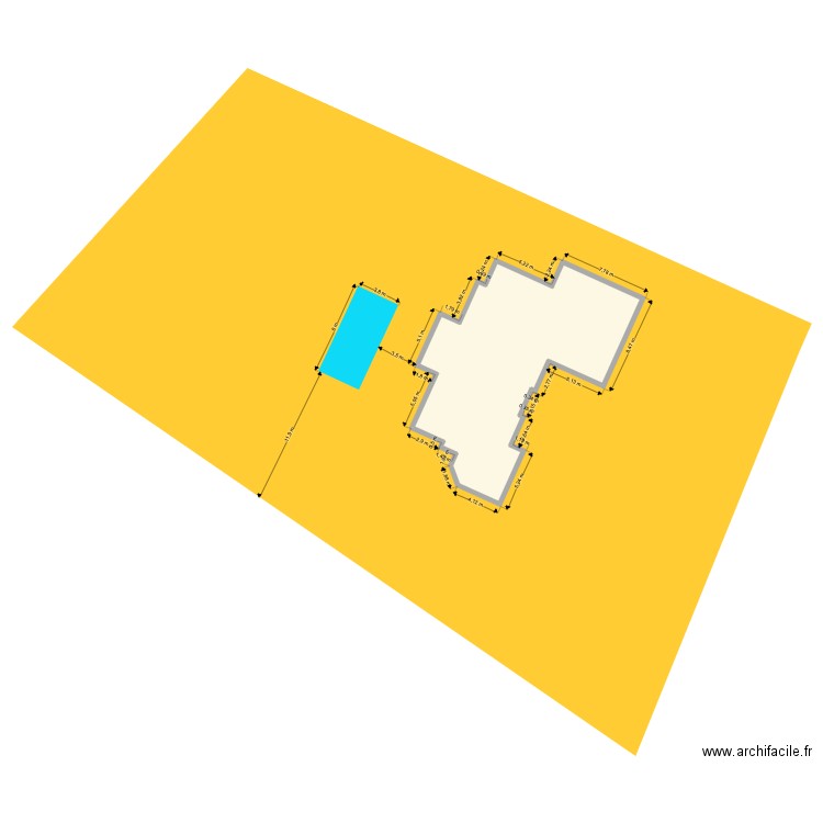 DELPLACE MONS EN PEVELE. Plan de 1 pièce et 195 m2