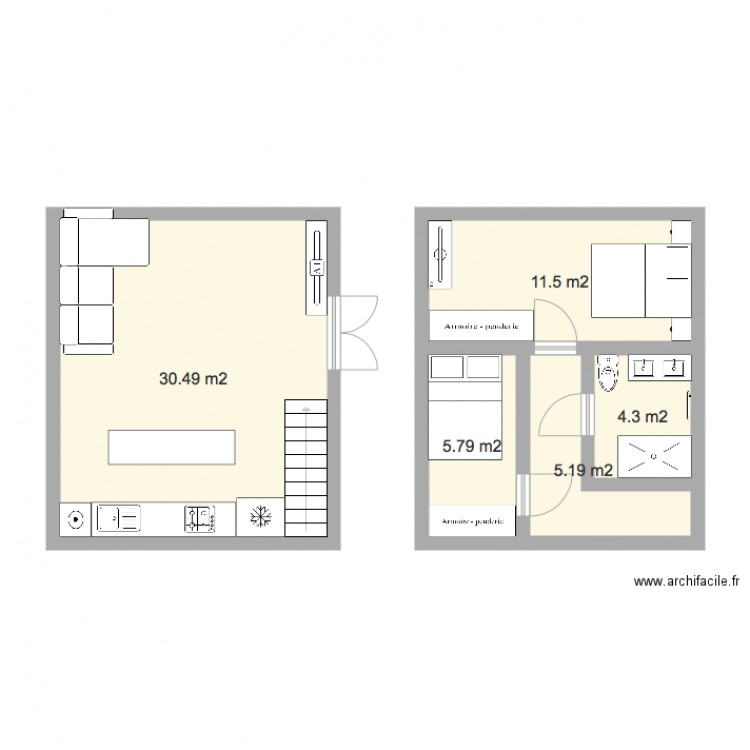 agrandissement hauteur. Plan de 0 pièce et 0 m2