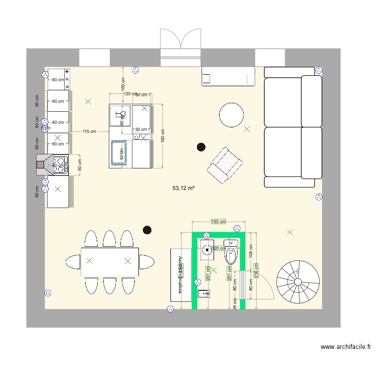 Lahos house ground floor. Plan de 0 pièce et 0 m2