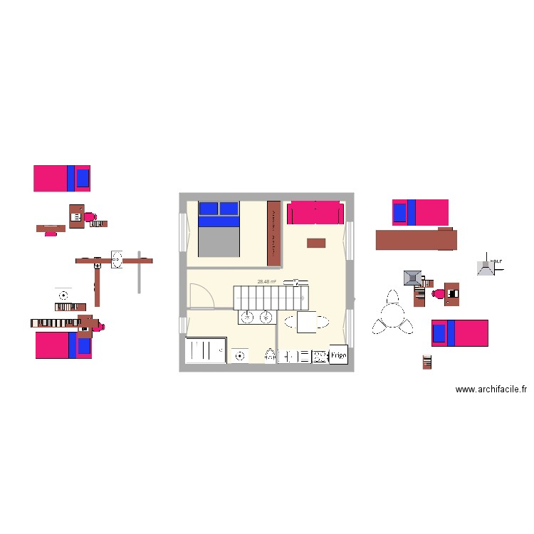 haut 56. Plan de 0 pièce et 0 m2