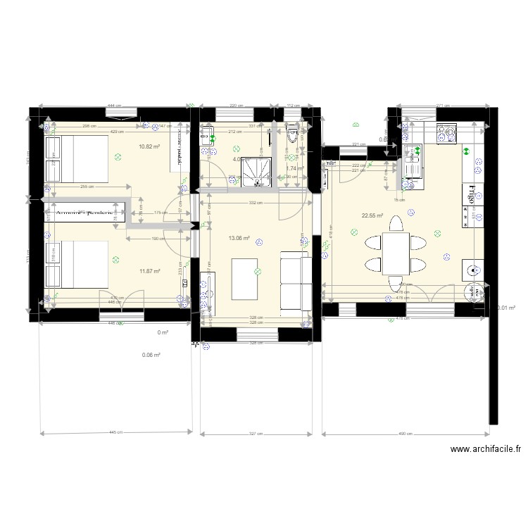  Loc 1 V3. Plan de 0 pièce et 0 m2