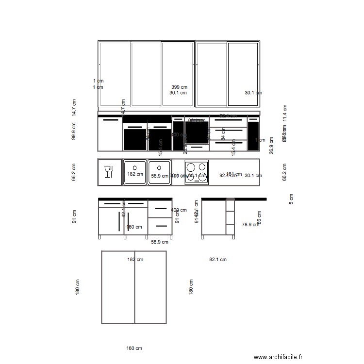 cuisine. Plan de 0 pièce et 0 m2