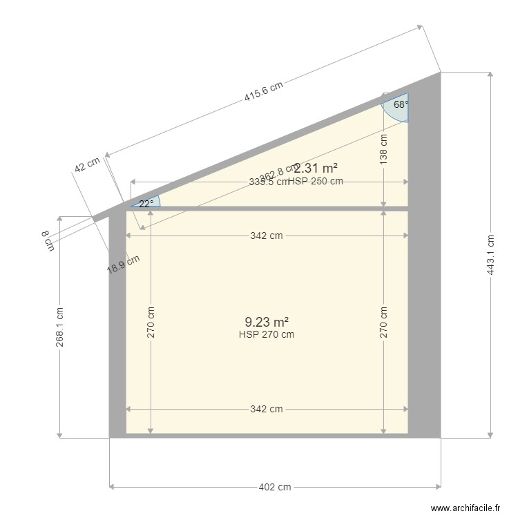 garage PB en coupe. Plan de 0 pièce et 0 m2