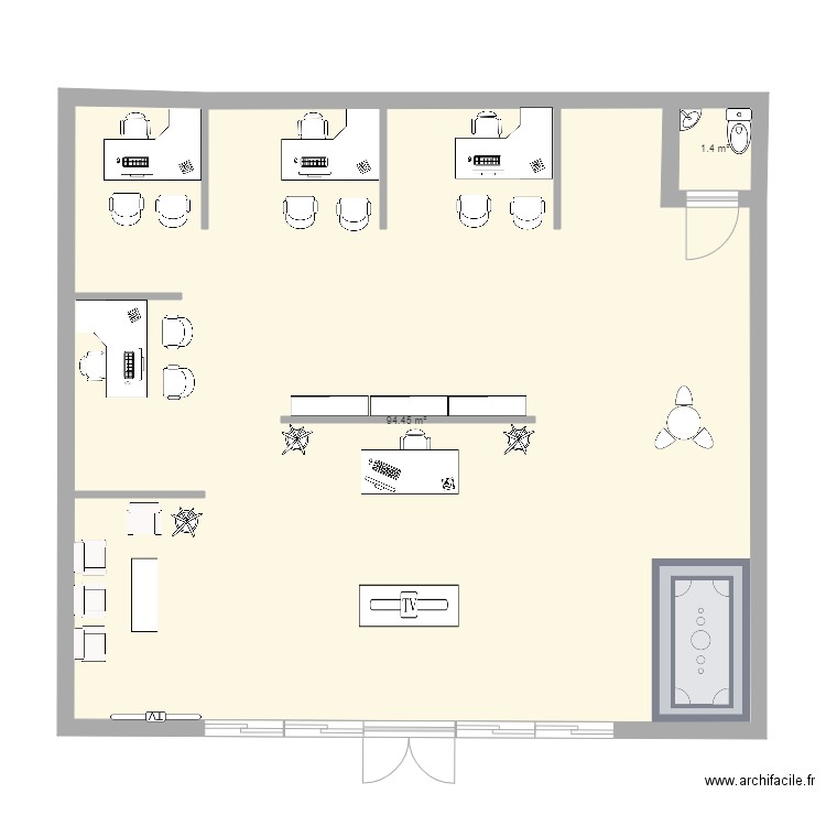 Bureau AGV. Plan de 0 pièce et 0 m2