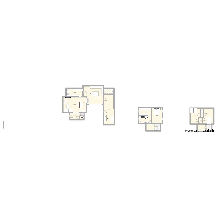 MAison 1. Plan de 16 pièces et 194 m2