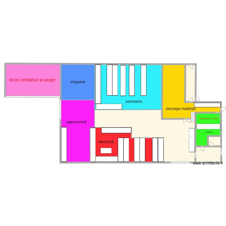 ATELIER GATEAU . Plan de 11 pièces et 672 m2