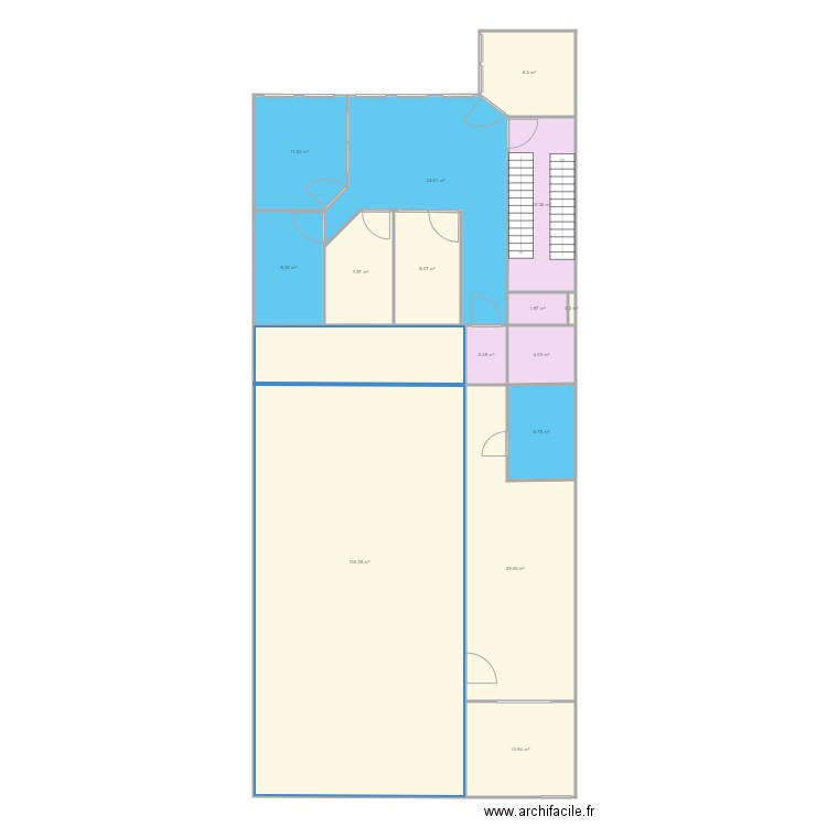 Plan Chessy Etage Cotes controlées Rel 1. Plan de 0 pièce et 0 m2