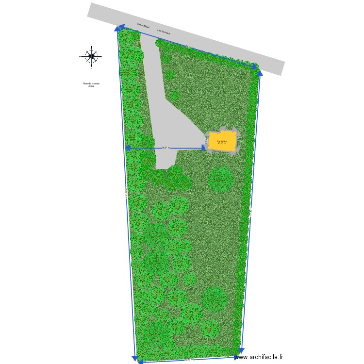 plan cadastral 1. Plan de 0 pièce et 0 m2