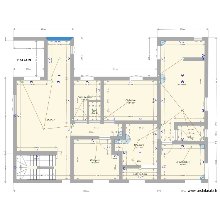 1er NIVEAU projet. Plan de 0 pièce et 0 m2