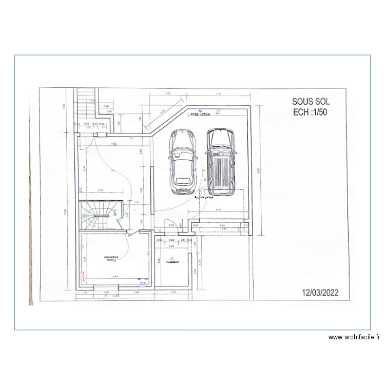 Hobeika sous sol. Plan de 0 pièce et 0 m2