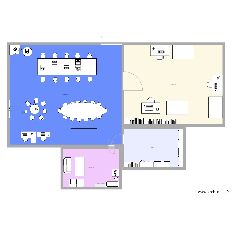 fablab. Plan de 4 pièces et 347 m2