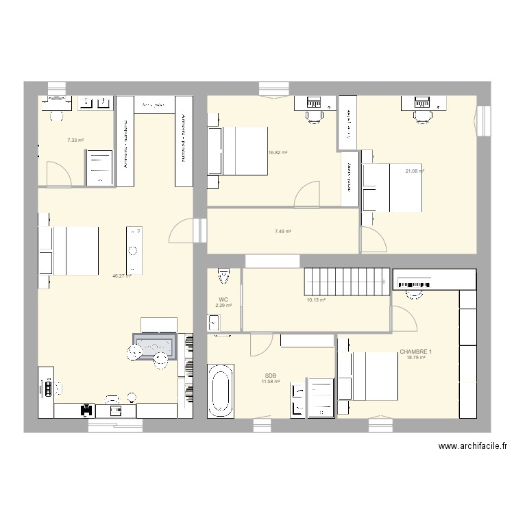 maison haut. Plan de 0 pièce et 0 m2