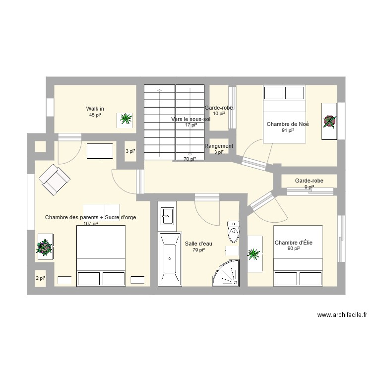 Semi 2020 deuxieme étage. Plan de 0 pièce et 0 m2