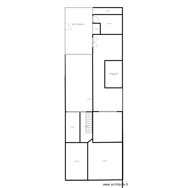 Perwez. Plan de 19 pièces et 275 m2