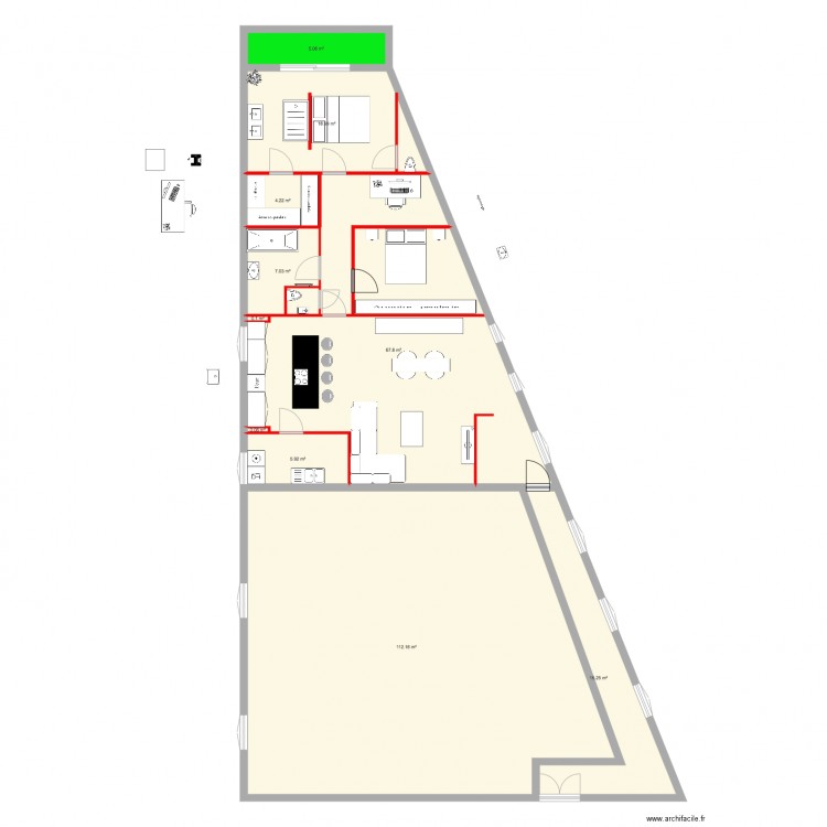 appartement conception 3. Plan de 0 pièce et 0 m2
